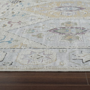 Homeroots 8' X 11' Beige And Gray Abstract Distressed Area Rug  Polypropylene 558859