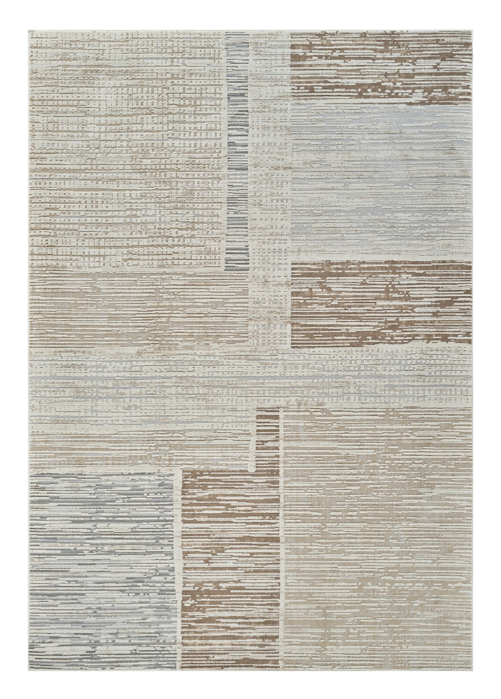 Homeroots 4' X 6' Beige And Brown Abstract Distressed Area Rug  Polypropylene 558864