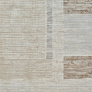 Homeroots 5' X 8' Beige And Brown Abstract Distressed Area Rug  Polypropylene 558865