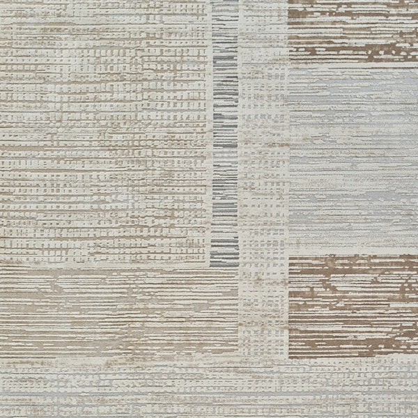 Homeroots 5' X 8' Beige And Brown Abstract Distressed Area Rug  Polypropylene 558865