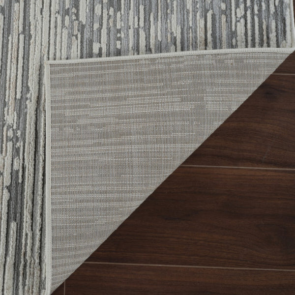 HomeRoots 4' Beige and Brown Abstract Distressed Area Rug - Durable, Stylish, and Easy-Care for Modern Homes 7' X 10' 558866