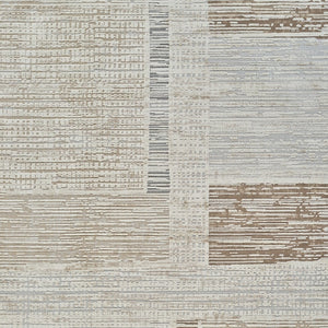 Homeroots 8' X 11' Beige And Brown Abstract Distressed Area Rug  Polypropylene 558867