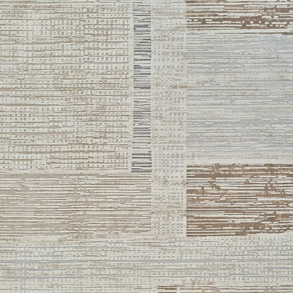 Homeroots 8' X 11' Beige And Brown Abstract Distressed Area Rug  Polypropylene 558867