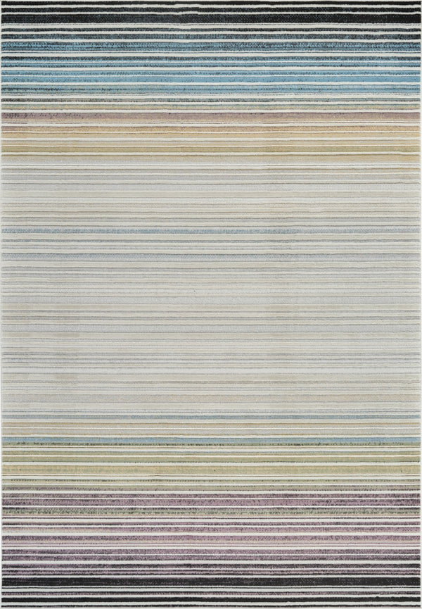 HomeRoots 4' Beige and Blue Abstract Distressed Area Rug - Elegant, Durable, Stain-Resistant, Easy-Care Design 8' X 11' 558871
