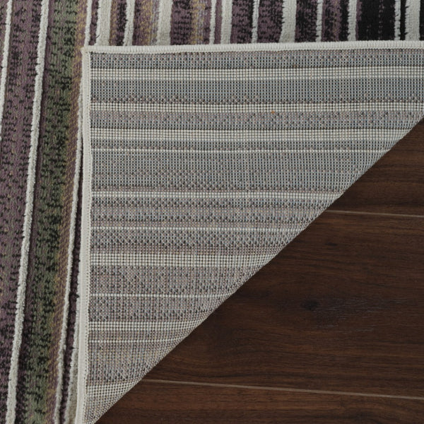 HomeRoots 4' Beige and Blue Abstract Distressed Area Rug - Elegant, Durable, Stain-Resistant, Easy-Care Design 8' X 11' 558871