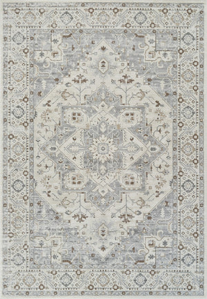 HomeRoots 4' Gray and Beige Oriental Distressed Area Rug - Timeless Elegance for Family Living Spaces 4' X 6' 558872