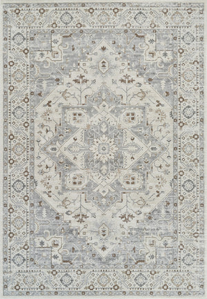 Homeroots 4' X 6' Gray And Beige Oriental Distressed Area Rug  Polypropylene 558872