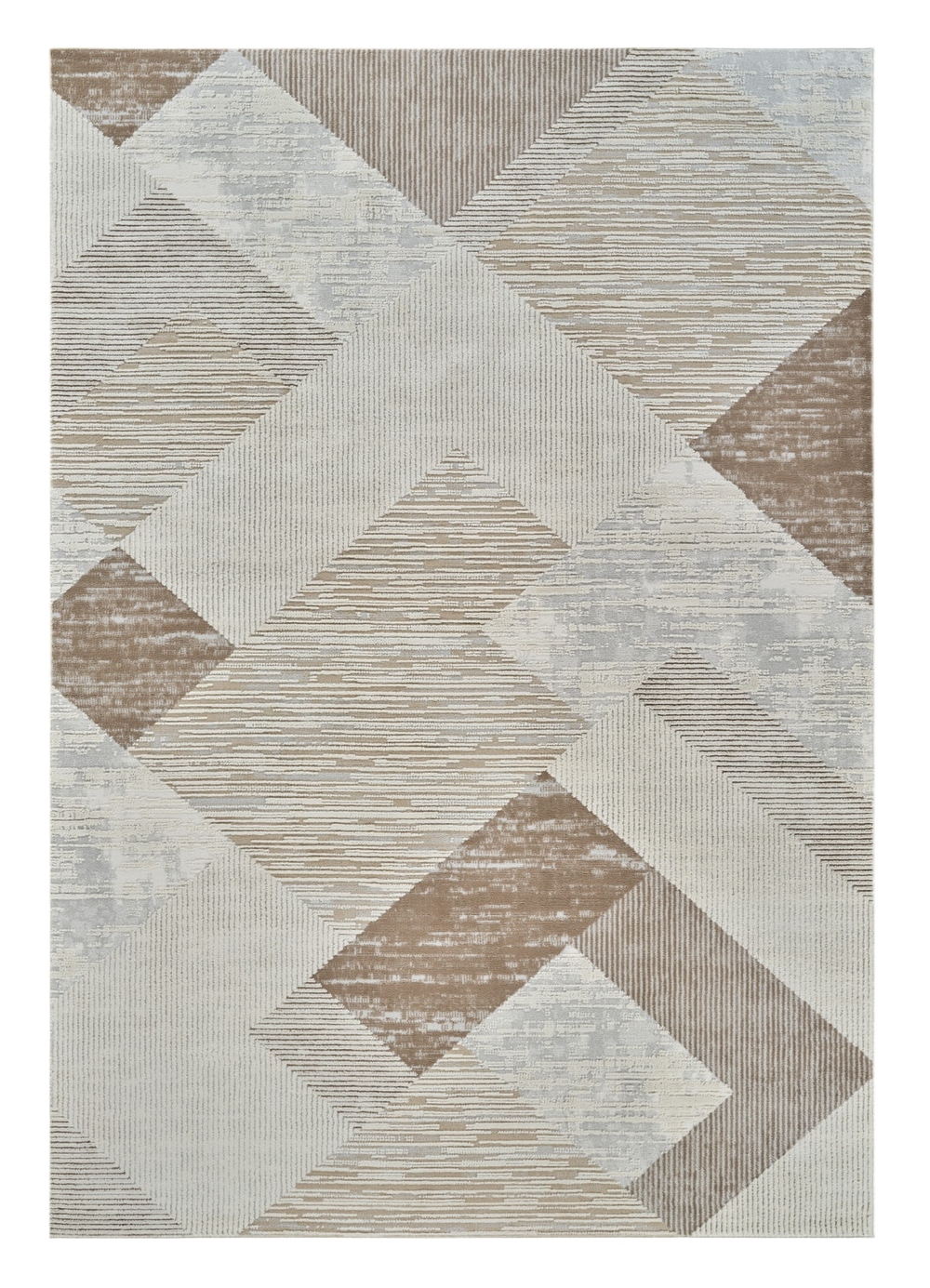 Homeroots 8' X 11' Beige And Brown Abstract Distressed Area Rug  Polypropylene 558879