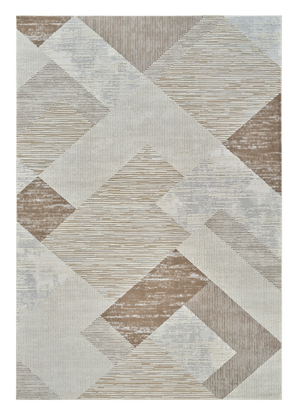 Homeroots 8' X 11' Beige And Brown Abstract Distressed Area Rug  Polypropylene 558879