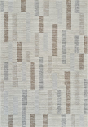 Homeroots 4' X 6' Beige And Brown Abstract Distressed Area Rug  Polypropylene 558880
