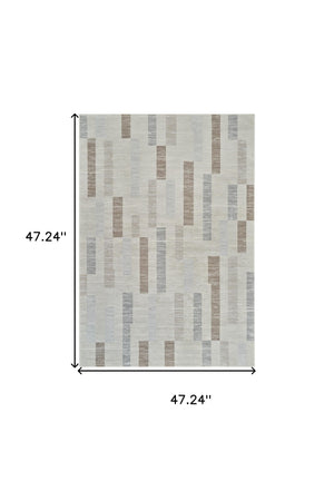 Homeroots 4' X 6' Beige And Brown Abstract Distressed Area Rug  Polypropylene 558880