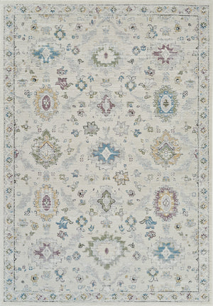 Homeroots 5' X 8' Cream And Beige Abstract Distressed Area Rug  Polypropylene 558885