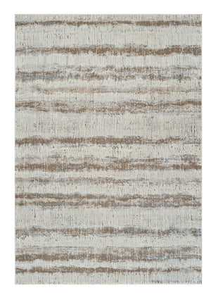 Homeroots 4' X 6' Beige And Brown Abstract Non Skid Area Rug  Polypropylene 558888