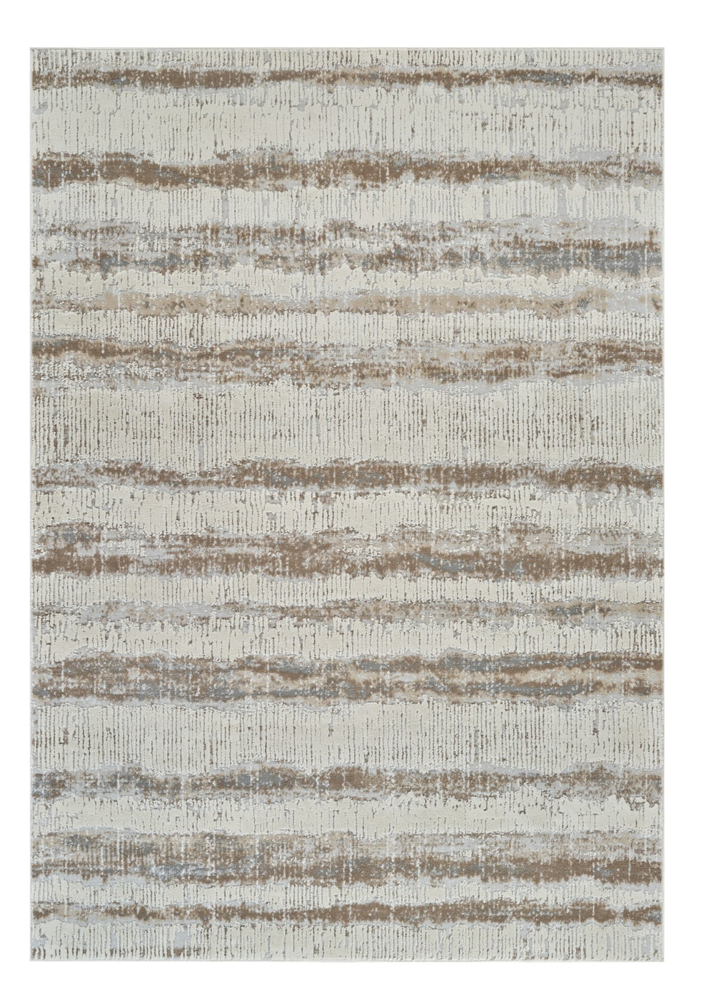 Homeroots 5' X 8' Beige And Brown Abstract Non Skid Area Rug  Polypropylene 558889