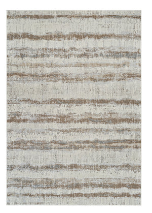 Homeroots 5' X 8' Beige And Brown Abstract Non Skid Area Rug  Polypropylene 558889
