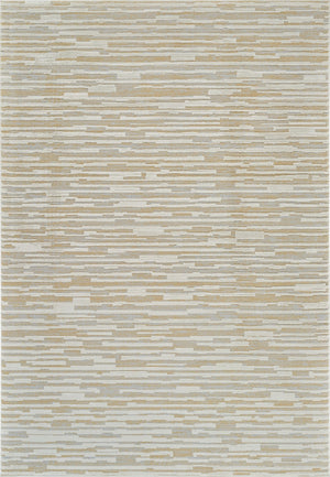 HomeRoots 4' Beige and Brown Abstract Distressed Area Rug - Modern, Stain-Resistant Design for Any Space 5' X 8' 558893