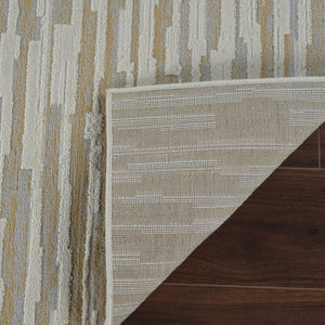 Homeroots 7' X 10' Beige And Brown Abstract Distressed Area Rug  Polypropylene 558894