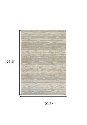 Homeroots 7' X 10' Beige And Brown Abstract Distressed Area Rug  Polypropylene 558894