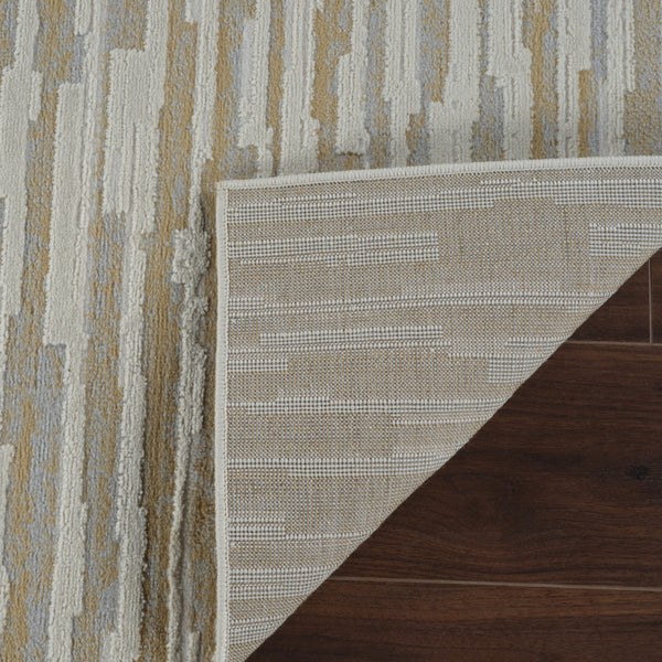 Homeroots 8' X 11' Beige And Brown Abstract Distressed Area Rug  Polypropylene 558895