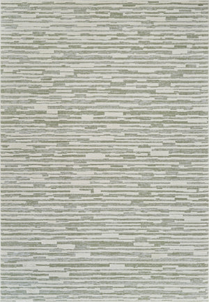 HomeRoots 4' Abstract Distressed Area Rug in Beige and Green - Versatile, Soft, Durable for Modern Homes 4' X 6' 558896