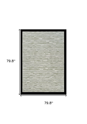 Homeroots 7' X 10' Beige And Green Abstract Distressed Area Rug  Polypropylene 558898