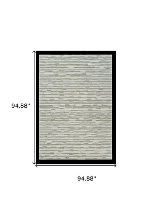 Homeroots 8' X 11' Beige And Green Abstract Distressed Area Rug  Polypropylene 558899