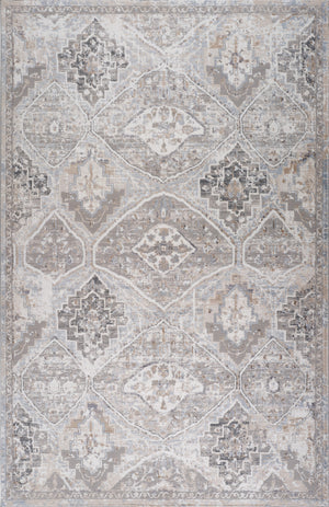 Homeroots 5' X 8' Blue And Gray Oriental Distressed Area Rug  Polyester 558909