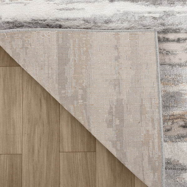 Homeroots 5' X 8' Beige And Gray Abstract Distressed Area Rug  Polyester 558913