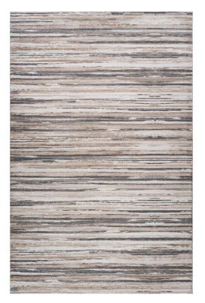 Homeroots 5' X 8' Beige And Gray Abstract Distressed Area Rug  Polyester 558913
