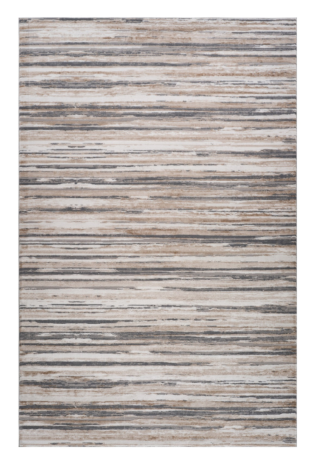 Homeroots 5' X 8' Beige And Gray Abstract Distressed Area Rug  Polyester 558913