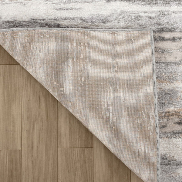HomeRoots 5' Beige and Gray Abstract Distressed Area Rug – Modern, Durable Design for Stylish Living Spaces 7' X 10' 558914