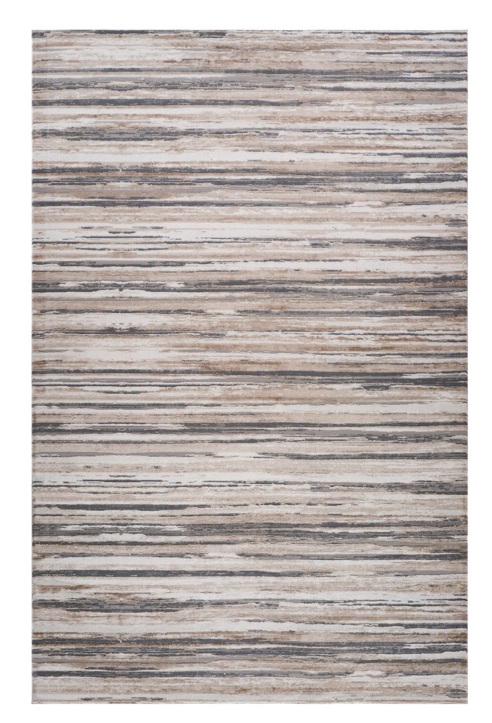 Homeroots 8' X 11' Beige And Gray Abstract Distressed Area Rug  Polyester 558915
