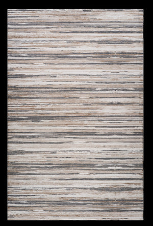 Homeroots 8' X 11' Beige And Gray Abstract Distressed Area Rug  Polyester 558915