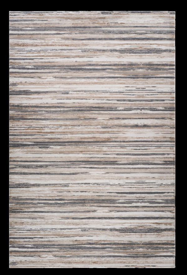 Homeroots 8' X 11' Beige And Gray Abstract Distressed Area Rug  Polyester 558915