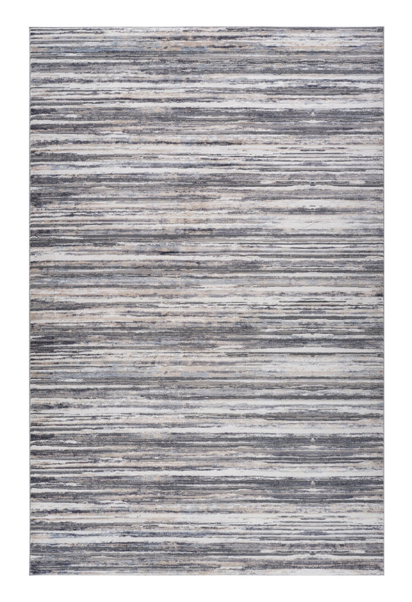 Homeroots 4' X 6' Blue And Gray Abstract Distressed Area Rug  Polyester 558916