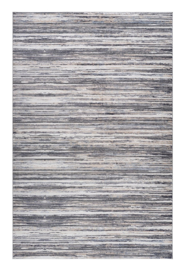HomeRoots 5' Blue and Gray Abstract Distressed Area Rug - Modern Artistry for Stylish, Durable Living Spaces 5' X 8' 558917