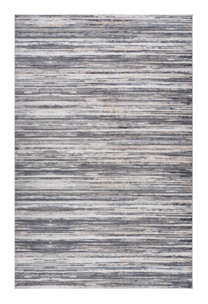 Homeroots 7' X 10' Blue And Gray Abstract Distressed Area Rug  Polyester 558918