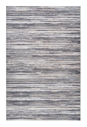 HomeRoots 5' Blue and Gray Abstract Distressed Area Rug - Modern Artistry for Stylish, Durable Living Spaces 8' X 11' 558919