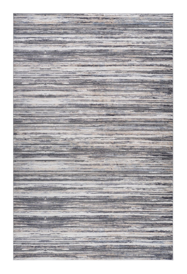 HomeRoots 5' Blue and Gray Abstract Distressed Area Rug - Modern Artistry for Stylish, Durable Living Spaces 8' X 11' 558919