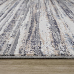 HomeRoots 5' Blue and Gray Abstract Distressed Area Rug - Modern Artistry for Stylish, Durable Living Spaces 8' X 11' 558919