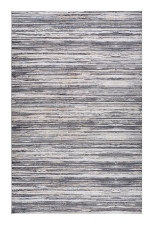 HomeRoots 5' Blue and Gray Abstract Distressed Area Rug - Modern Artistry for Stylish, Durable Living Spaces 8' X 11' 558919