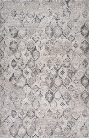 HomeRoots 7' Abstract Beige and Gray Distressed Area Rug - Stylish, Low-Maintenance Design for Any Room 8' X 11' 558943