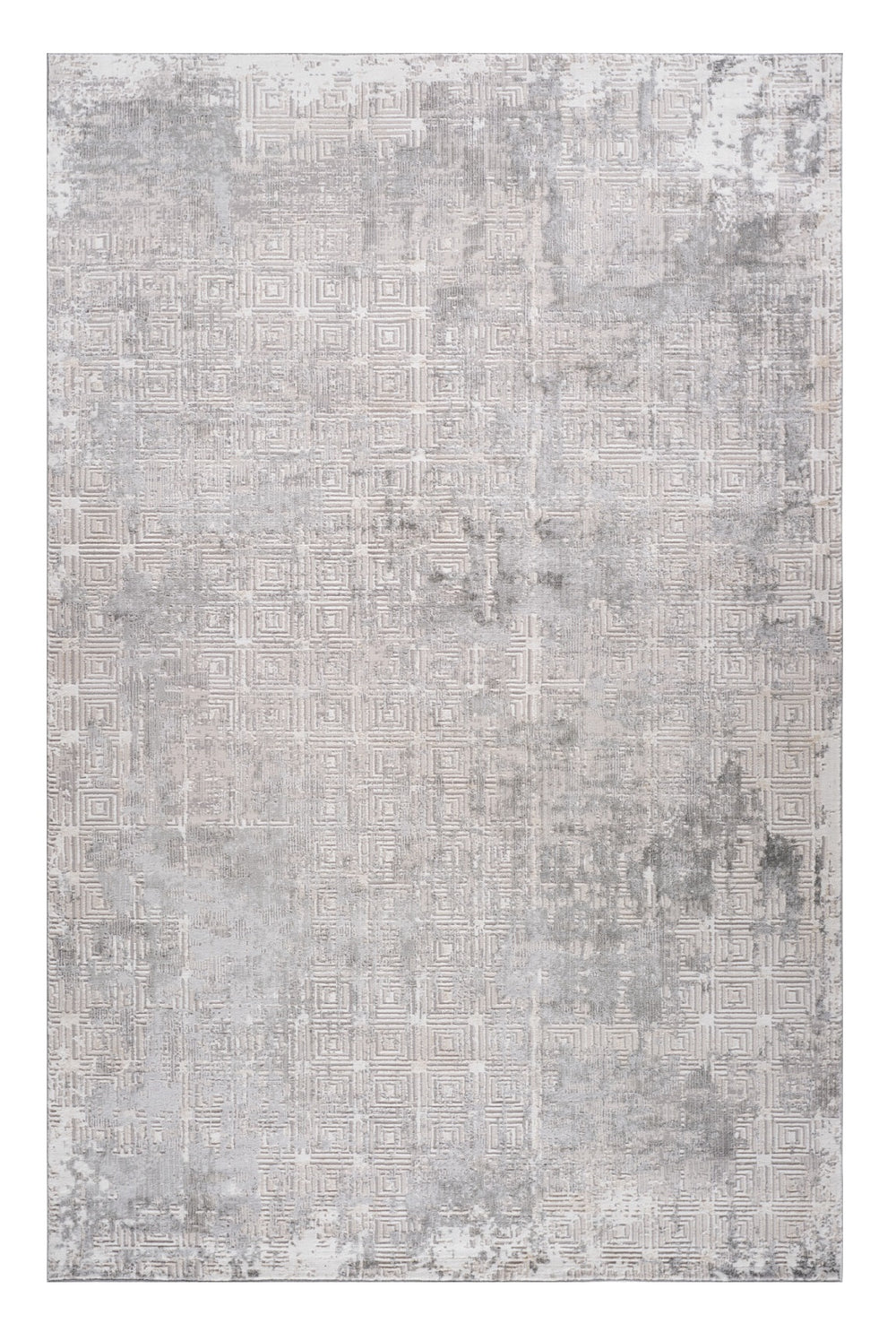 Homeroots 4' X 6' Gray And Beige Abstract Distressed Area Rug  Polyester 558948