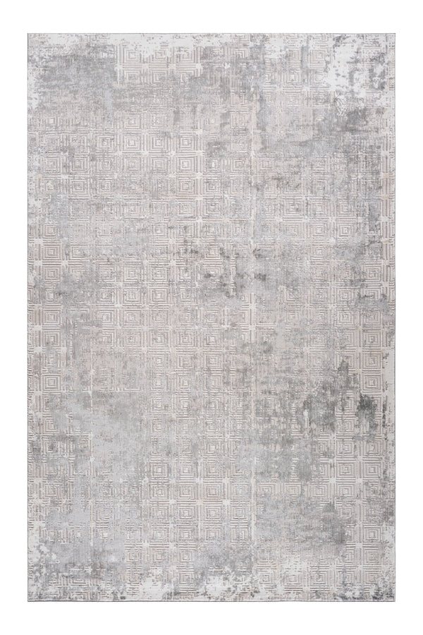 Homeroots 7' X 10' Gray And Beige Abstract Distressed Area Rug  Polyester 558950