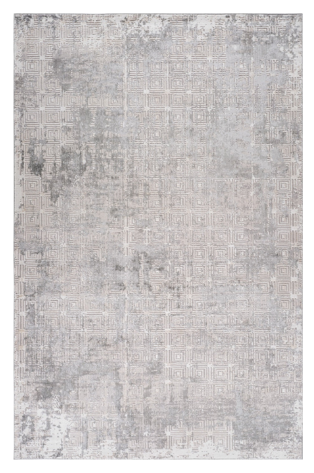 Homeroots 8' X 11' Beige And Gray Abstract Worn Faded Area Rug  Polyester 558951