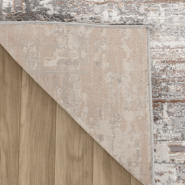 Homeroots 5' X 8' Gray And Brown Abstract Distressed Area Rug  Polyester 558953