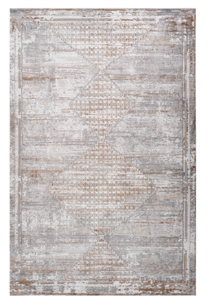 Homeroots 7' X 10' Gray And Brown Abstract Distressed Area Rug  Polyester 558954