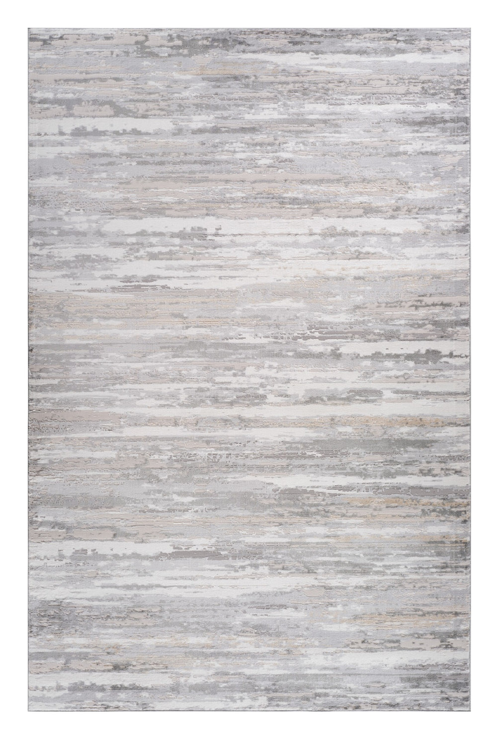 Homeroots 4' X 6' Gray And Beige Abstract Distressed Area Rug  Polyester 558956