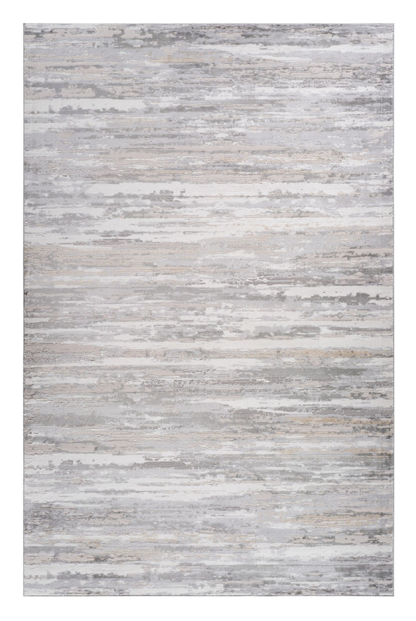Homeroots 4' X 6' Gray And Beige Abstract Distressed Area Rug  Polyester 558956