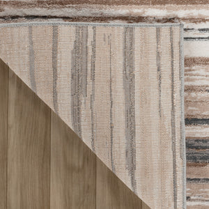 Homeroots 8' X 11' Beige And Gray Abstract Worn Faded Area Rug  Polyester 558959